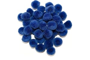 ART COVE 0.5 inch Royal Blue Tiny Craft Pom Poms 100 Pieces