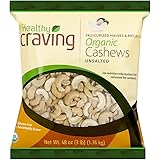 Healthy Craving Organic Cashews, 3lbs I Unsalted, Halves and Pieces, Vegan Snacks, Vegetarian-Friendly, Kosher, Gluten…