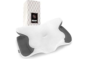 CHORBEYCH Ultra Pain Relief Cooling Pillow for Neck Support, Adjustable Cervical Pillow Cozy Sleeping, Odorless Ergonomic Contour Memory Foam Pillows, Orthopedic Bed Pillow for Side Back Stomach Sleeper