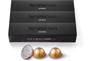 Nespresso Capsules Vertuo, Melozio, Medium Roast Coffee, 30 Count Coffee Pods