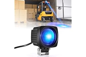ETZONE New Rounded LED Forklift Safety Light DC 12-100V Blue Forklift Backup Lights 10W Warehouse Pedestrian Warning Spotlight