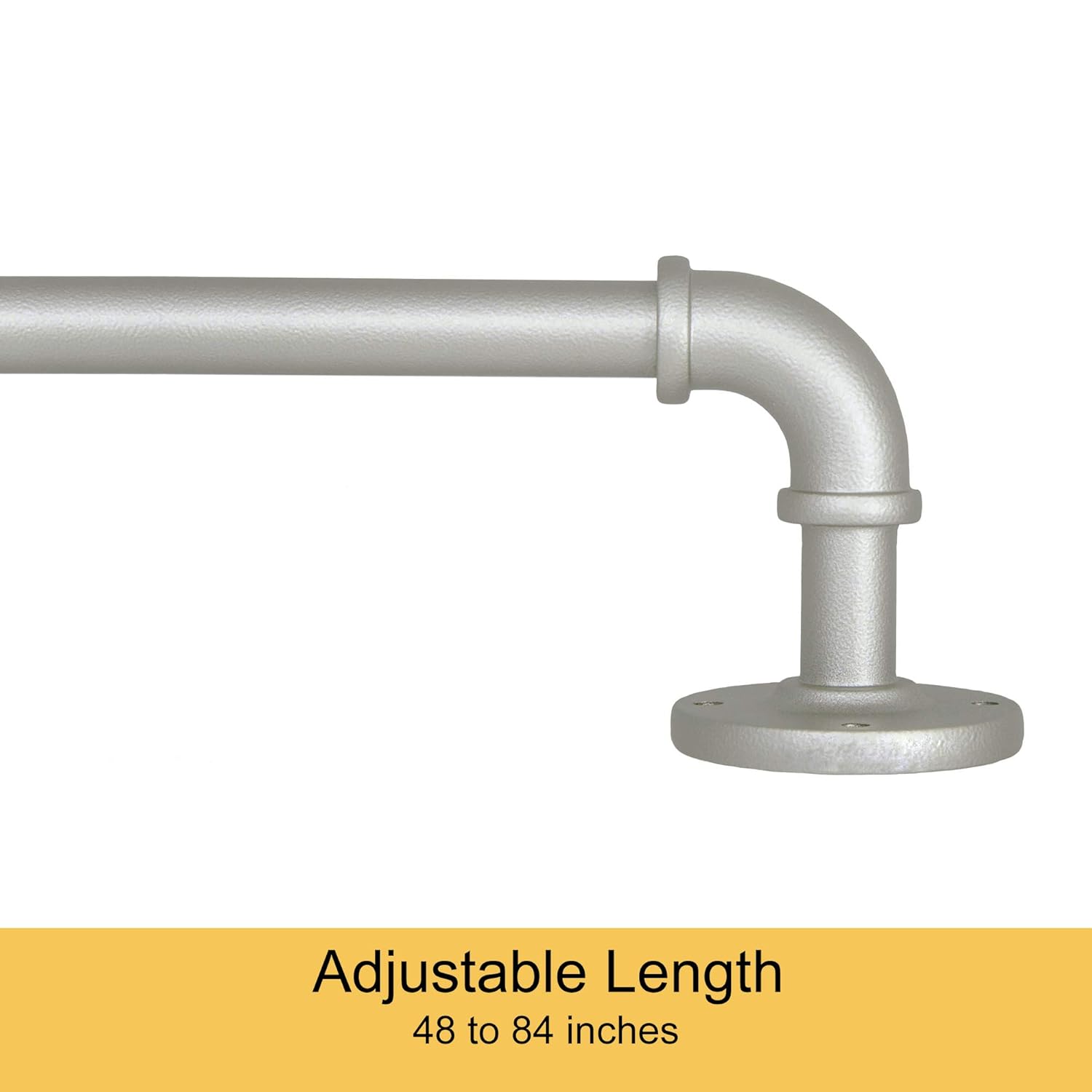 Black 48 86 Kenney Manufacturing Wrap Around Window Curtain Rod