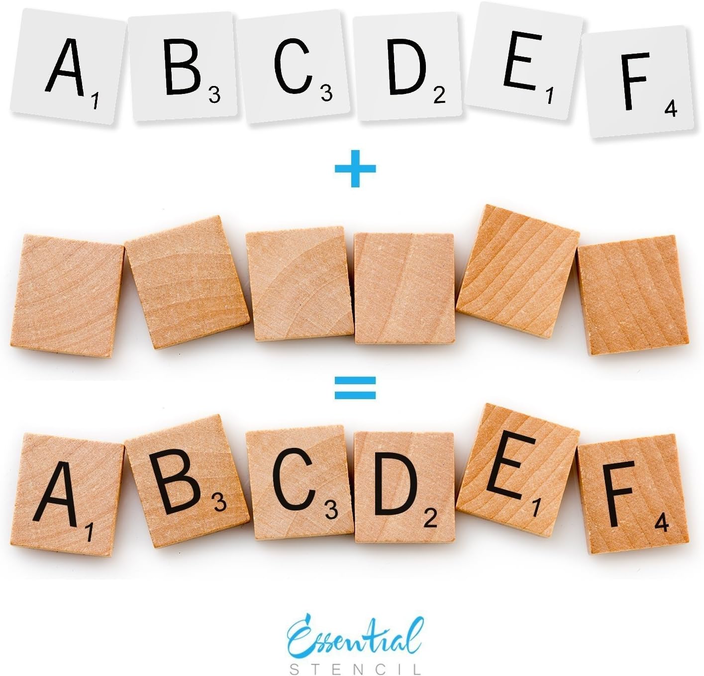 Scrabble Letters Stencil Set | Perfect for Painting On Wood, DIY Modern Home Decor Calligraphy Signs, Rustic Decor for Farmhouse, Fixer Upper, Joanna Gaines, Magnolia Style