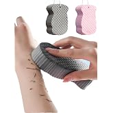 2 Pcs Magic Exfoliating Bath Sponge, 3D Super Soft Exfoliating Bath Sponge Cleansing Skin Exfoliator for Body Dead Skin Remover Skin Friendly &amp; Reusable.(Gray+Pink)