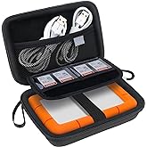 Lacdo Hard Drive Carrying Case for LaCie Rugged Mini/Rugged Thunderbolt USB 3.0 2.0 USB-C External Hard Drive Portable HDD 1T