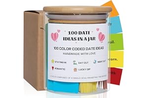 MSEHKM 100 Date Ideas In A Jar Date Night Ideas Color Coded Date Ideas Budget-friendly Date Jar Wedding/Anniversary/Bridal Shower/Newlyweds Gifts for Couples, pure