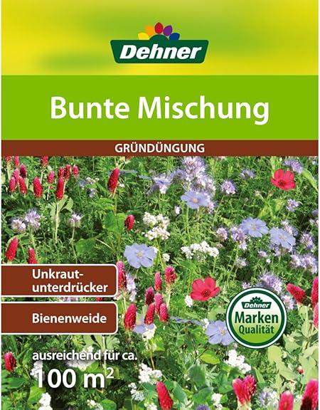 Dehner Saatgut Grundungung Bunte Mischung 500 G Fur Ca 100 Qm Amazon De Garten