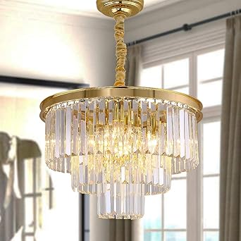 Meelighting Crystal Gold Plated Modern Chandeliers Lights Vintage