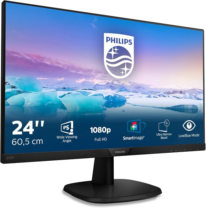 Philips 24" FHD IPS Monitor 75Hz 4ms Speakers Narrow Border HDMI VGA