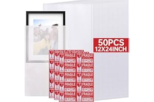 Parts3A Moving supplies,50 Pack Cushion Foam Pouches, 12" x 24" Packing Supplies for Moving, Packing, Transportation and Storage, Incidental Fragile Stickers