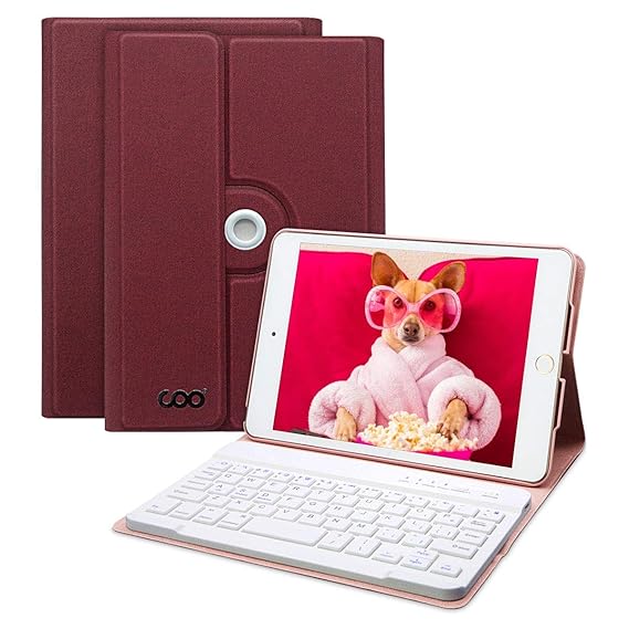 COO Hülle Tastatur iPad Mini 4 -A1538/A1550, 360 Grad rotierende Stand Keyboard Case mit Mulit-Angle- Ständer-Funktion, mit A