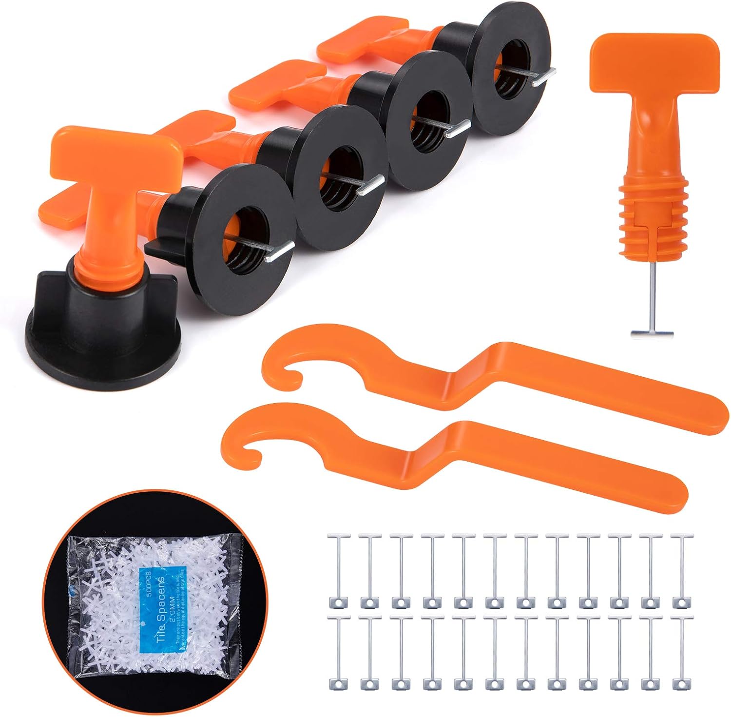 New Tile Leveling System Kit Reusable, with 100PCS replaceable tile