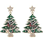 Christmas Holiday Dangle Earrings for Women Snowflake Earrings Cubic Zirconia Sparkle Snowflake Hook Dangle Drop Earrings for Women - Winter Holiday Xmas Christmas Jewelry Gifts
