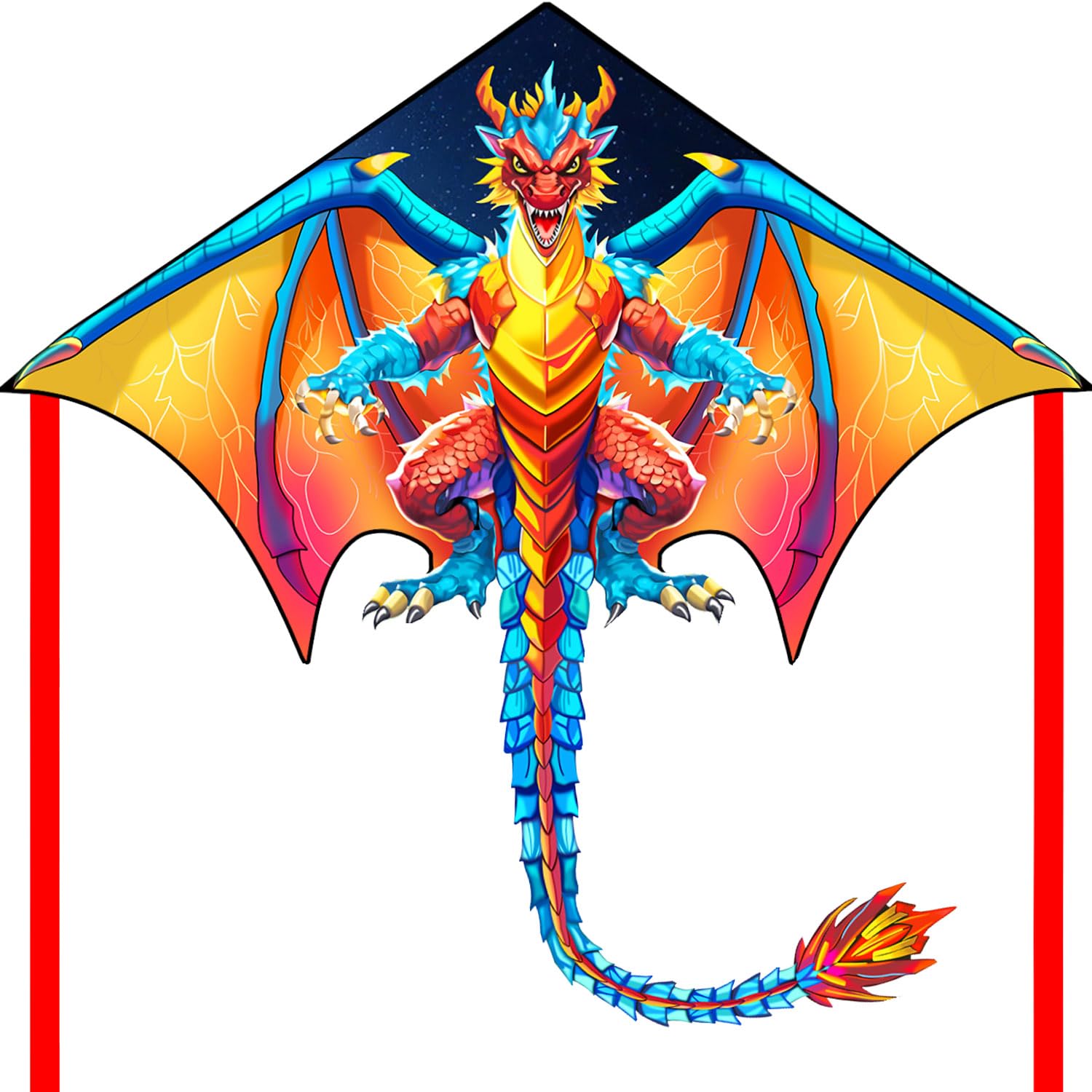 HONBO Dragon Kites for Adults - Easy to Fly Large Kites for Kids ages4-12,Beginner Kite with 200ft String & Storage Bag