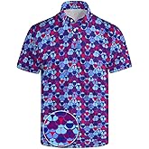 Men's Funny Golf Shirts Hawaiian Polo Shirts 80S Flashes Polo Shirts Funny Hawaiian Beach Summer Golf Polo Shirts