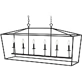 JONATHAN Y 8" Oil Rubbed Bronze Lantern Pendant Light, 1-Light Pagoda Style Metal Cage Farmhouse Hanging Ceiling Fixture for 