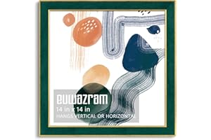 euwazram Suede 14x14 Frame - Single Frame, Elegant Green 14 x 14 Poster Frame, 14x14 Picture Frame for Artwork, Puzzles, Photos, and Movie Posters