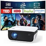 Mini Projector, NICPOW Upgrade Portable Outdoor Movie Projector, 1080P and 200" Supported Small Projector Compatible with TV Stick, Phone, PS5, HDMI, USB for Home, Bedroom, Gaming, Outdoor Use