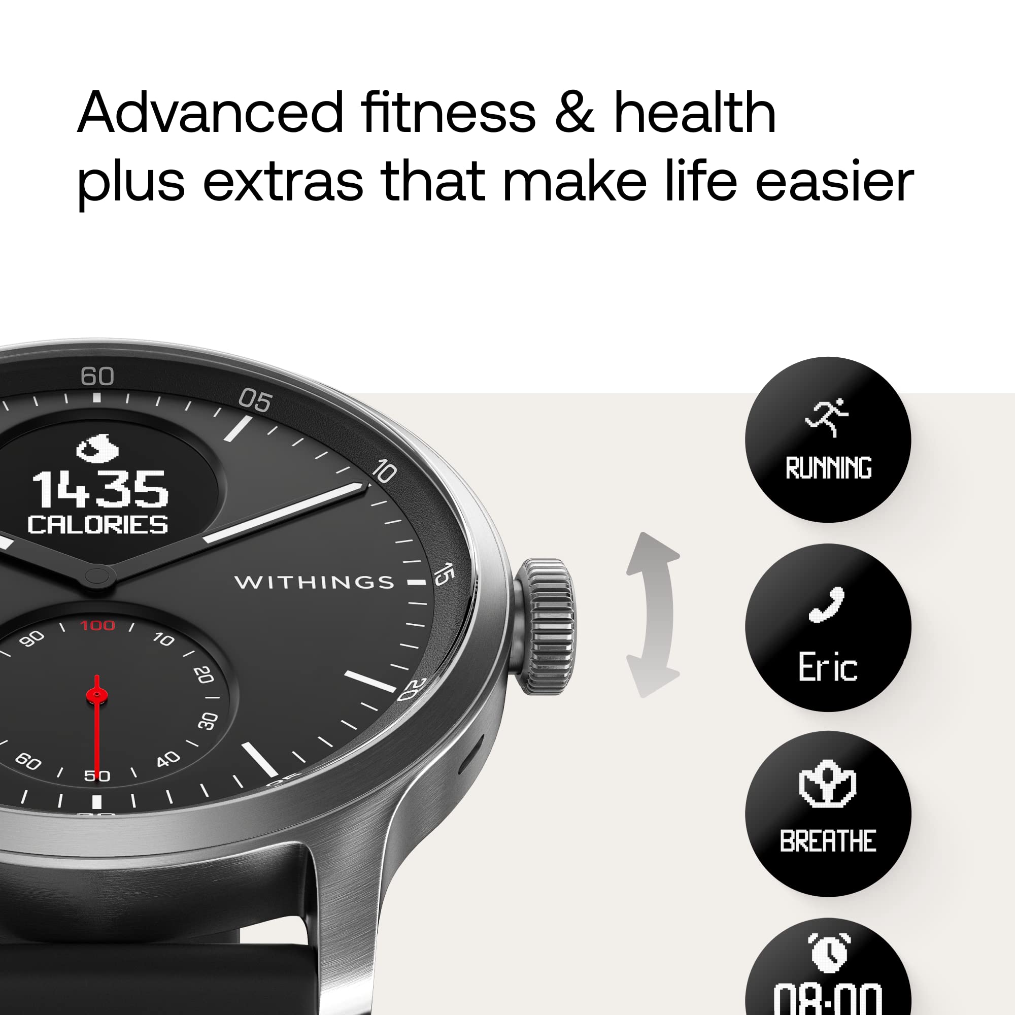 Withings Withings ScanWatch Hybrid Smartwatch with ECG, Heart Rate Monitor and Oximeter