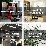 Hoiny Adhesive Cable Clips 60pcs 4 Sizes White Wire Organizer view 4