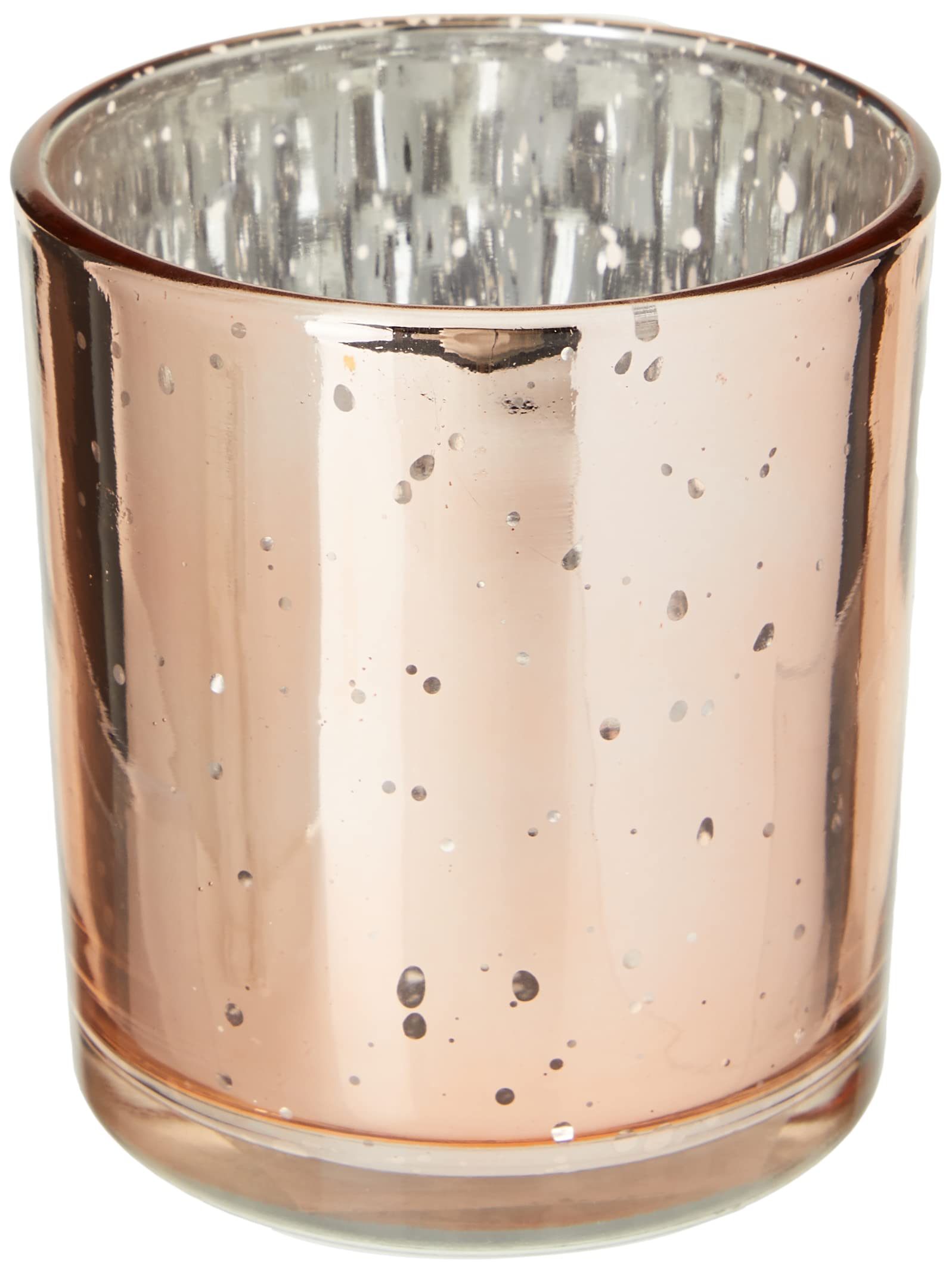 CLUB GREEN Glass MED.Rose Candle Holder 70X90MM, Rose Quartz, 22 x 15 x 9 cm