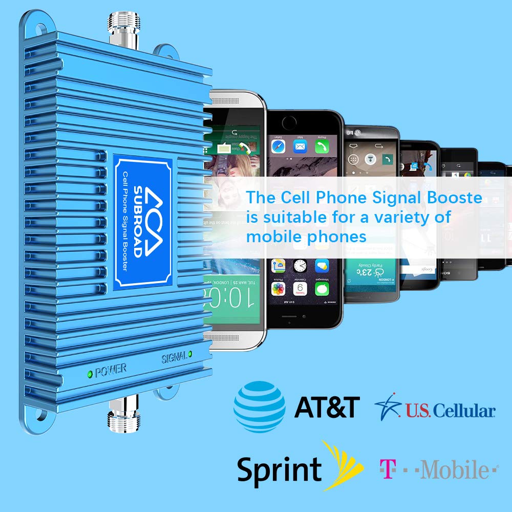 Cell Phone Signal Booster Band 4 Band 5 Band 66 850/1700/2100MHz Cellular Amplifier Boosts Verizon AT&T T-Mobile & More Carriers 3G 4G LTE 5G Voice and Data with High Gain Panel and Yagi Antenna