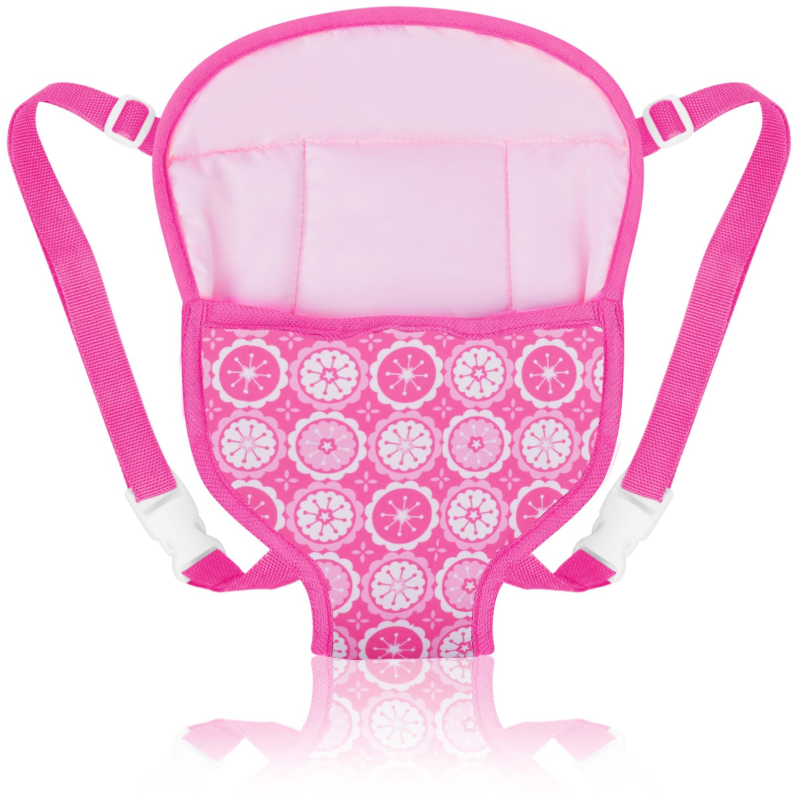 Aolso Baby Doll Carrier, Back Carrier with Adjustable Straps for Babies, Carrying Doll Accessories for Children, Doll Accessories for 14-18 Inch Doll Strap, Cuddly Toy Carrier for Little Girls (Red)