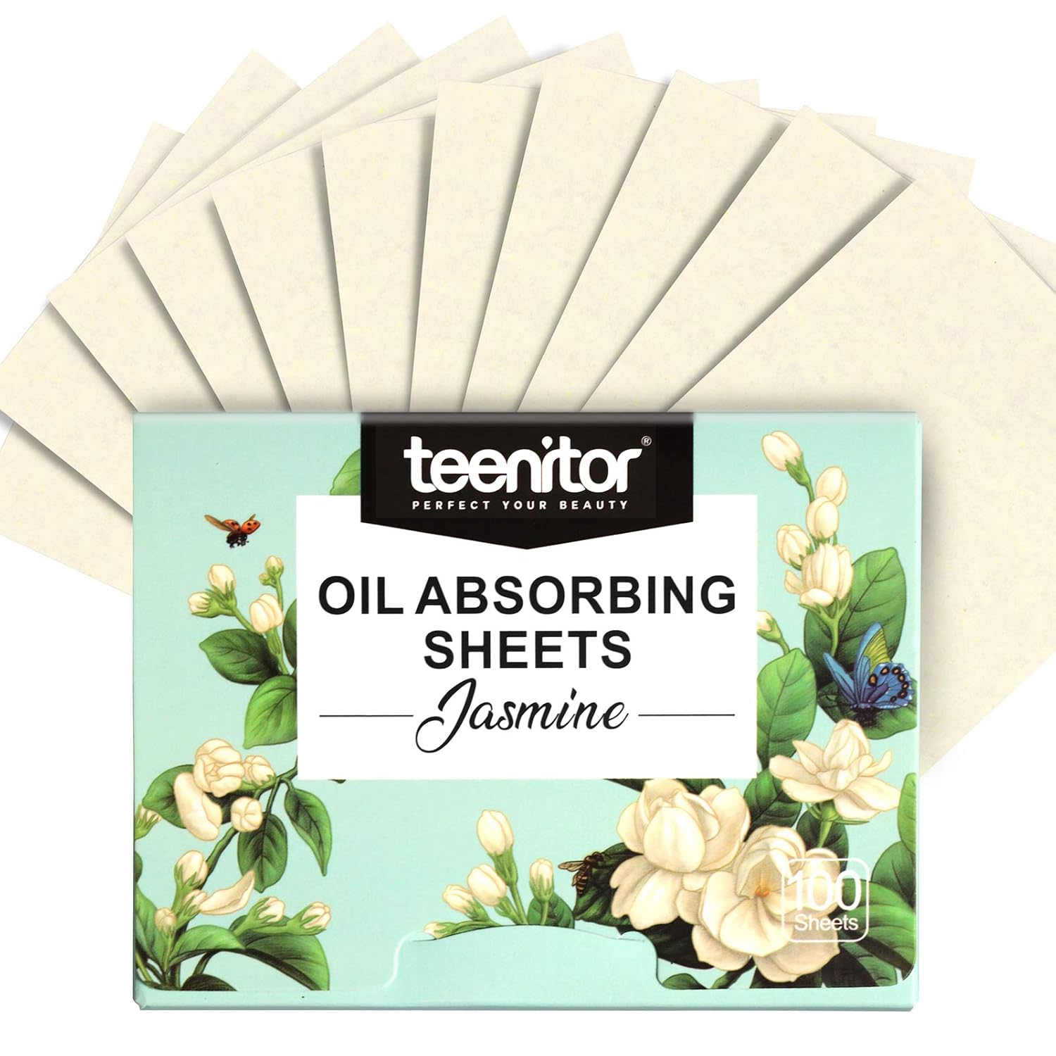 Oilabsorbing Blotting Papers, Teenitor 100pcs Jasmine Oil