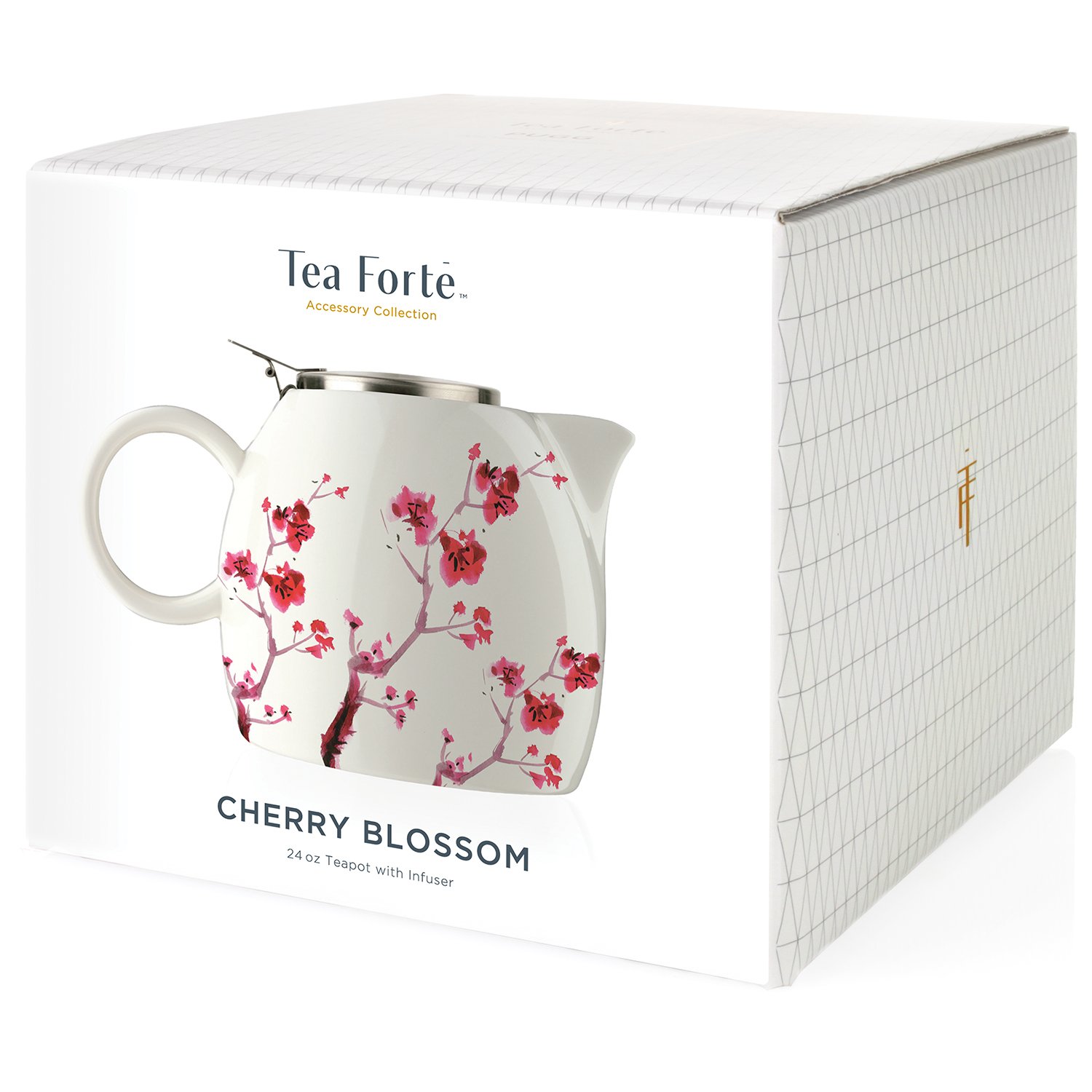 Tea Forte PUGG Ceramic Teapot Infuser Set with Loose Lea Tea Steeping