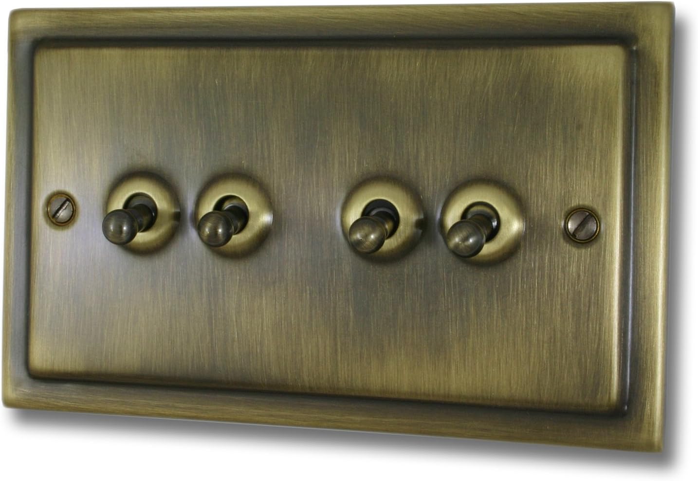 G&H Brassware TAB284 Victorian Antique Brass 4 Gang 2Way Toggle Switch Amazon.co.uk DIY & Tools