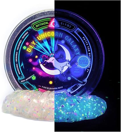 Mythical Slyme Diy Unicorn Galaxy Putty Rainbow Glow In The Dark