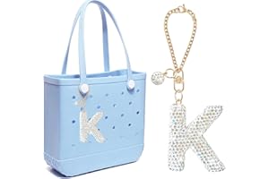 BOAJUNWU Bag Charms for Bogg Bag Accessories,Bogg Bag Charms Keychain for Women Girls,Letter Charms for Beach Tote Bags