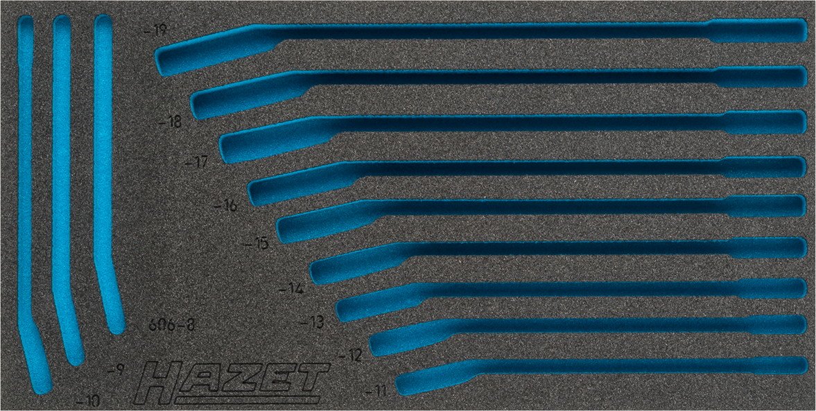HAZET 163-385L 2-Component Soft Foam Insert - Multi-Colour