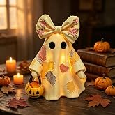 Lighted Vintage Patchwork Ghost, Halloween Lamp, Halloween Decorations | lighted vintage patchwork ghost, Cute Ghost lights, Halloween decorations, Halloween ornaments