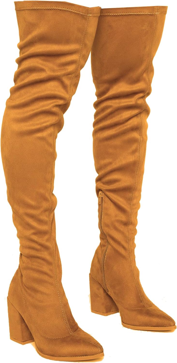 cheap wide calf thigh high boots