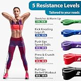 Beenax Resistance Bands Pull Up Set 5 Levels 15-35Lbs Blue Band view 2