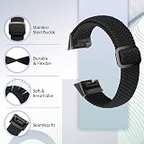 SHIJZWD Elastic Braided Strap for Fitbit Charge 5/6 Breathable Adjustable Nylon view 3