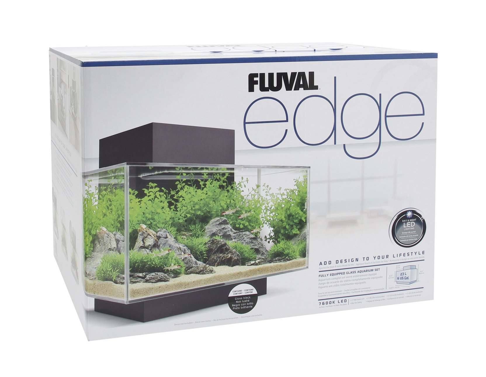Fluval Edge Aquarium with LED Light Buy Online in UAE. Pet Supplies