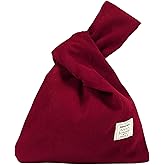 Anopo Small Corduroy Wristlet Handbag for Women Japanese Knot Bag Portable Wrist Bag Sleeve Knot Pouch