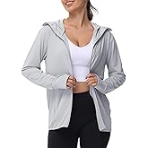ArmoTex Women's UPF 50+ Lightweight Athletic Hoodie Jacket Full Zip Long Sleeve Shirts Hiking Running Outdoor Pockets
