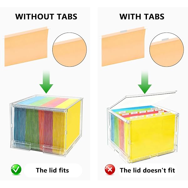 MUKAI FILE ORGANIZER BOX WITH LID, COLLAPSIBLE FILE FOLDER ORGANIZER WITH SLIDE, HANGING FILE FOLDER BOX, FOR OFFICE DOCUMENT STORAGE WITH DESKTOP ORGANIZER (3)