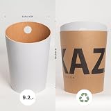 Kazai Bennet Design Paper Bin White Wood Veneer Office Trash Can view 7