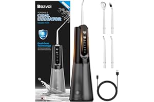 Bezvoi Water Flosser: MDL Accepted for Orthodontic, Braces, Cordless Water Dental Pick with 5 Modes & Removable Tank for Easy