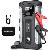 Sharmeal Car Jump Starter 5000A, Jump Starter Battery Pack for 10.0L Gas and 9.0L Diesel, 12V Portable Jump Box with LED Light