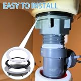 Fuitke 4Pcs Sink Plug Rubber Seal 110mm O Rings Strainer Gasket Black White view 3