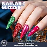 LEOBRO Holographic Glitter 180G Red Ultra Fine 1/128 Inch for Resin Nails Art view 7