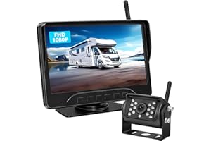 Digital Wireless Car Backup Camera Kit VASTEND 7'' Rear View Camera with 14 Infrared Lights IP69 Waterproof Reversing Camera 