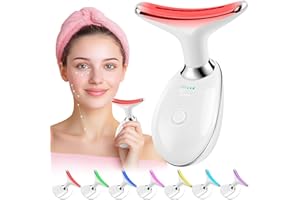 SCOPCK Red-Light-Therapy-for-Face, Facial Massager Wand with 7 Color - Birthday, Christmas, Mothers Day, Valentines Day, Self Care Gifts for Her Women Mom Best Friend Wife Teacher (White)