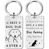 Gezxin Gifts for Dog Dad Valentines Day from the Dog Father Lover Birthday Easter Wedding Christmas Keychain