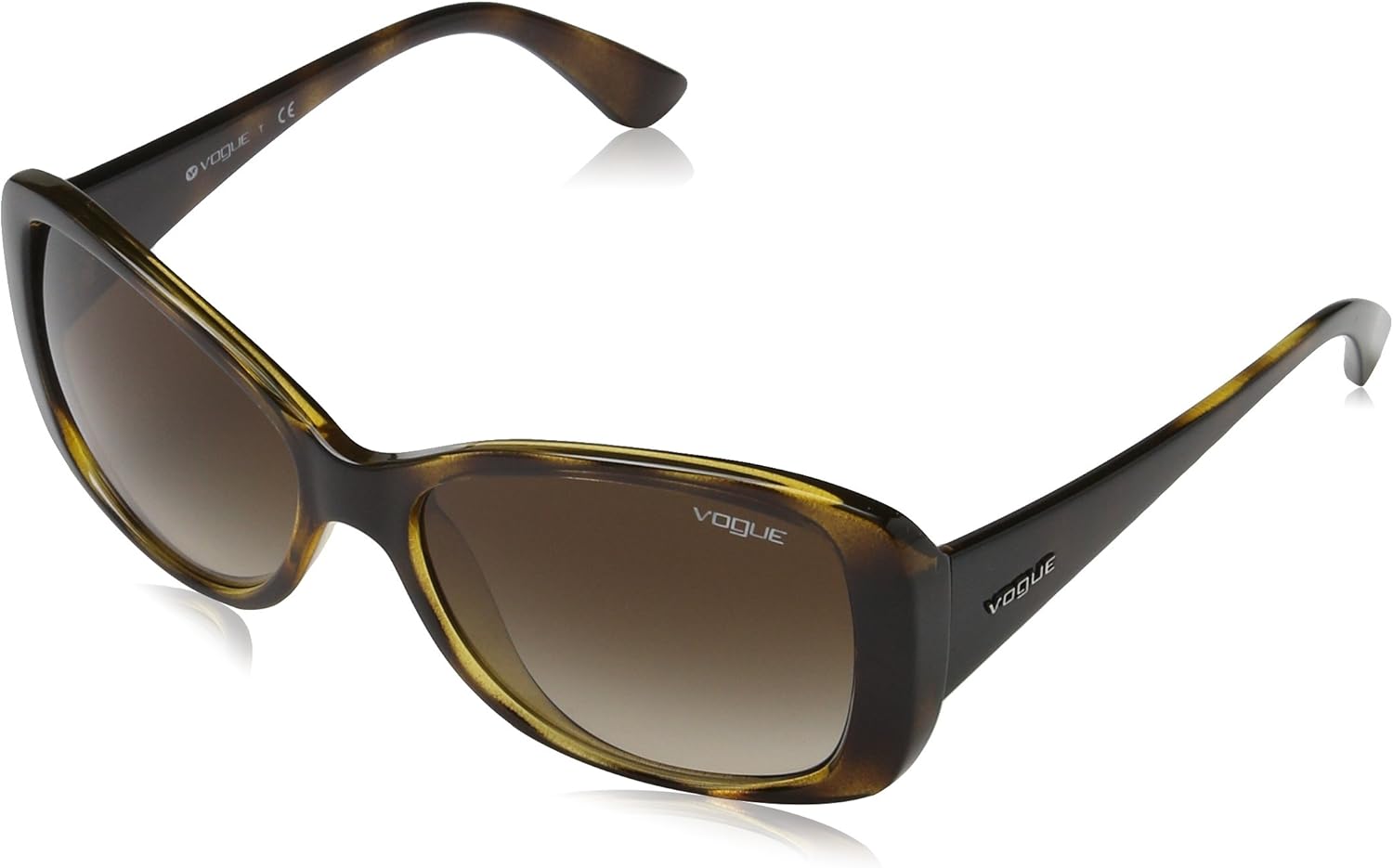 Vogue Eyewear Women's VO2843S Square Sunglasses, Dark Havana/Brown